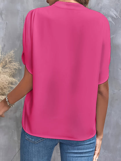 RELAXED V-NECK BLOUSE – CASUAL ELEGANCE WITH A COMFORTABLE FIT!