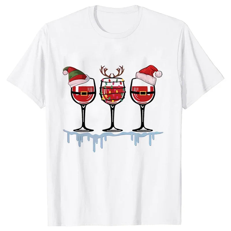 CHRISTMAS WINE T-SHIRT – FUNNY &amp; KAWAII CARTOON TEE!