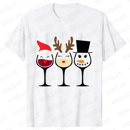 CHRISTMAS WINE T-SHIRT – FUNNY &amp; KAWAII CARTOON TEE!