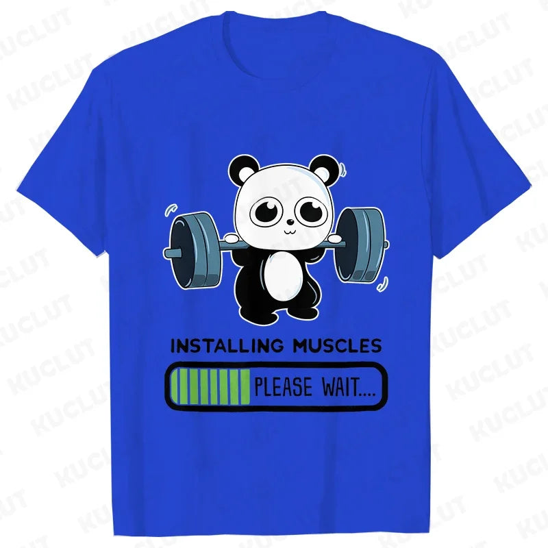 FUNNY PANDA GYM T-SHIRT – CASUAL SUMMER TEE!