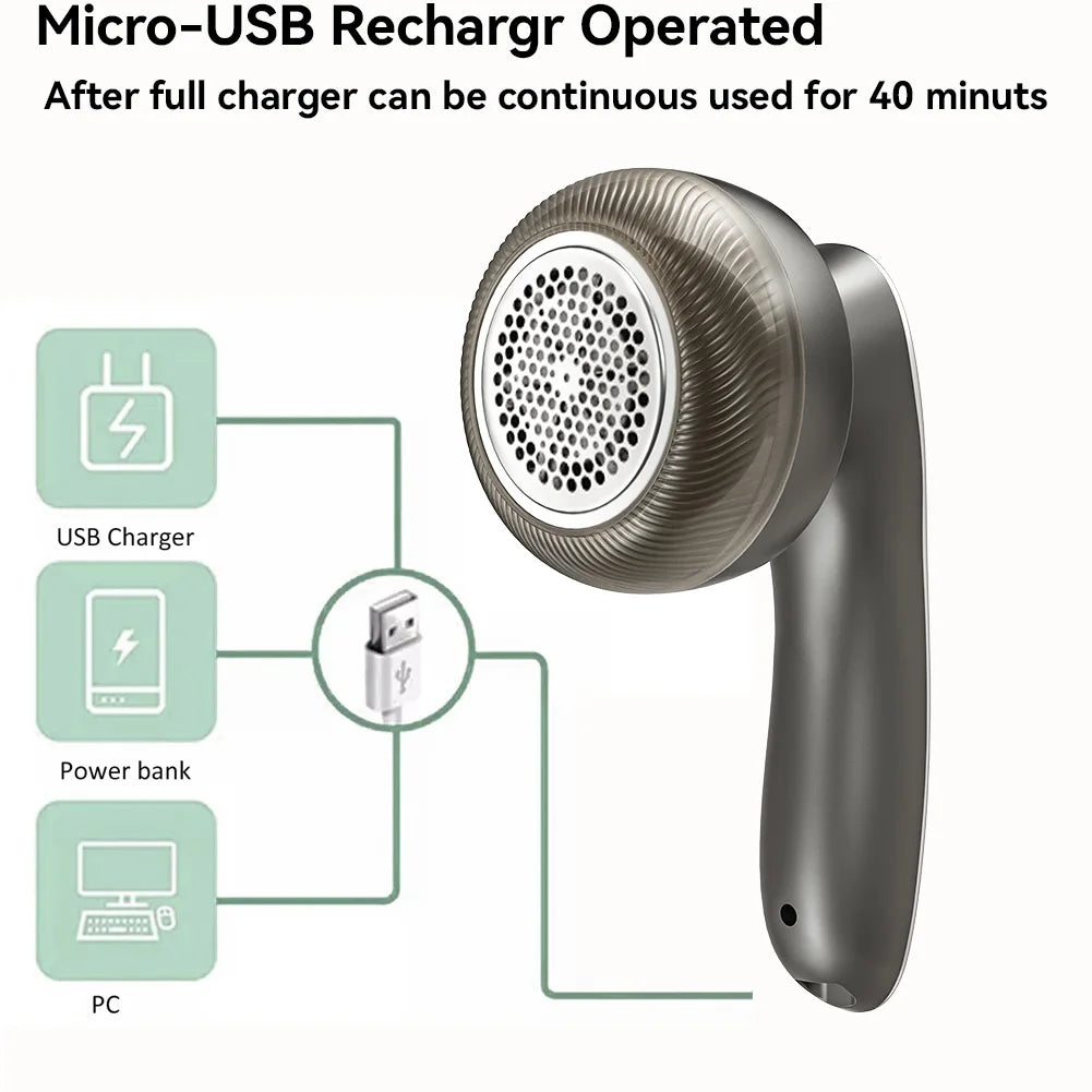 PORTABLE ELECTRIC LINT REMOVER – RECHARGEABLE, DIGITAL DISPLAY FOR FLUFF &amp; HAIR BALLS!