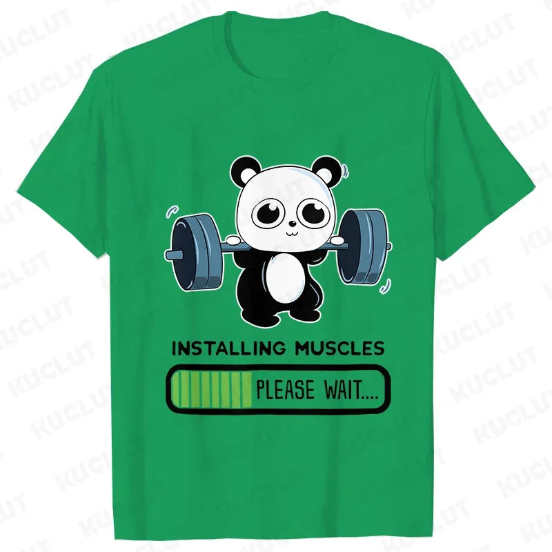 FUNNY PANDA GYM T-SHIRT – CASUAL SUMMER TEE!