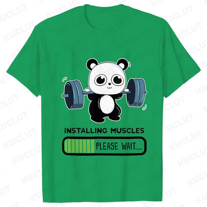 FUNNY PANDA GYM T-SHIRT – CASUAL SUMMER TEE!