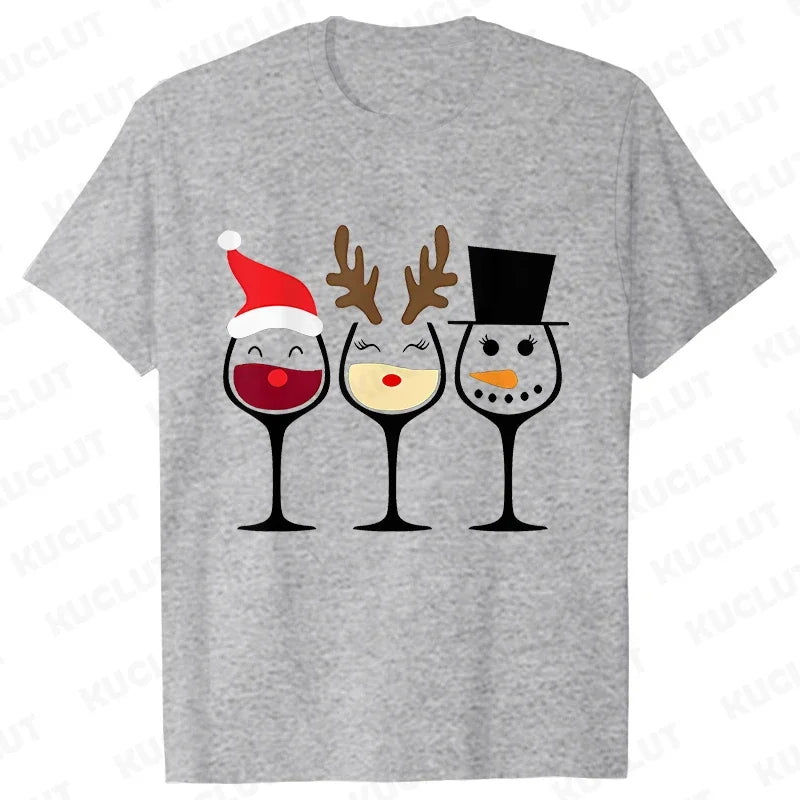 CHRISTMAS WINE T-SHIRT – FUNNY &amp; KAWAII CARTOON TEE!