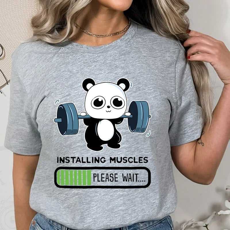 FUNNY PANDA GYM T-SHIRT – CASUAL SUMMER TEE!