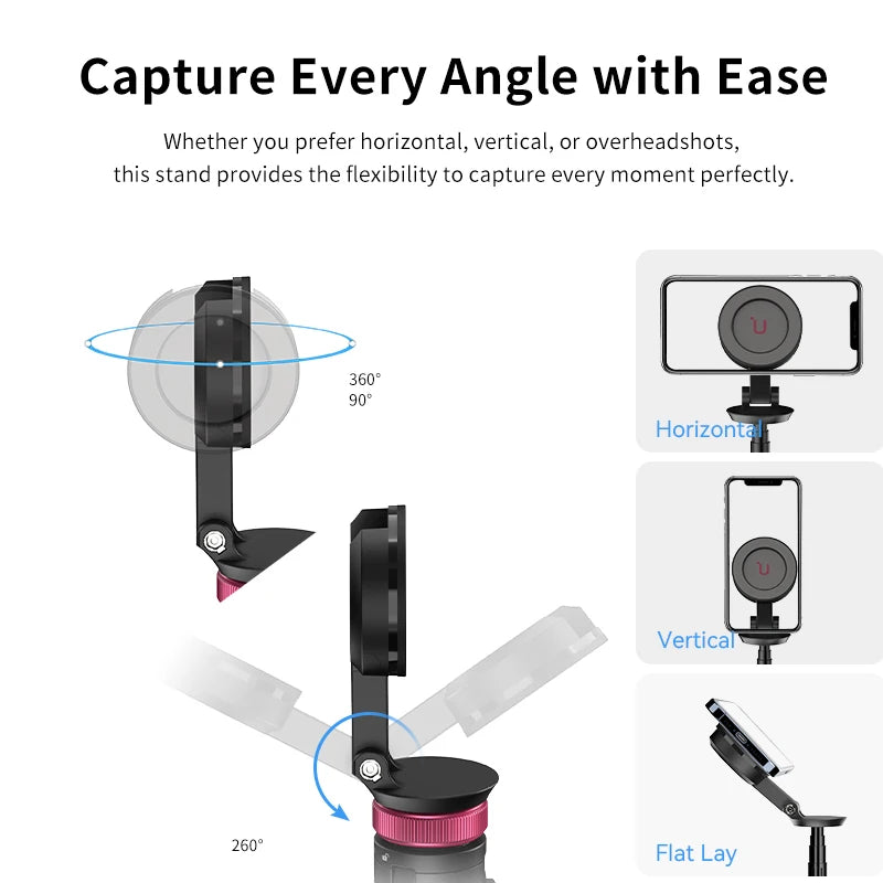 MAGNETIC SELFIE STICK TRIPOD – 1.53M WITH BLUETOOTH REMOTE FOR VLOGGING &amp; LIVE STREAMING!