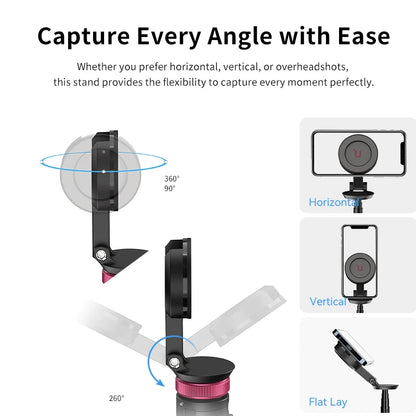 MAGNETIC SELFIE STICK TRIPOD – 1.53M WITH BLUETOOTH REMOTE FOR VLOGGING &amp; LIVE STREAMING!