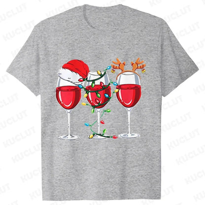 CHRISTMAS WINE T-SHIRT – FUNNY &amp; KAWAII CARTOON TEE!