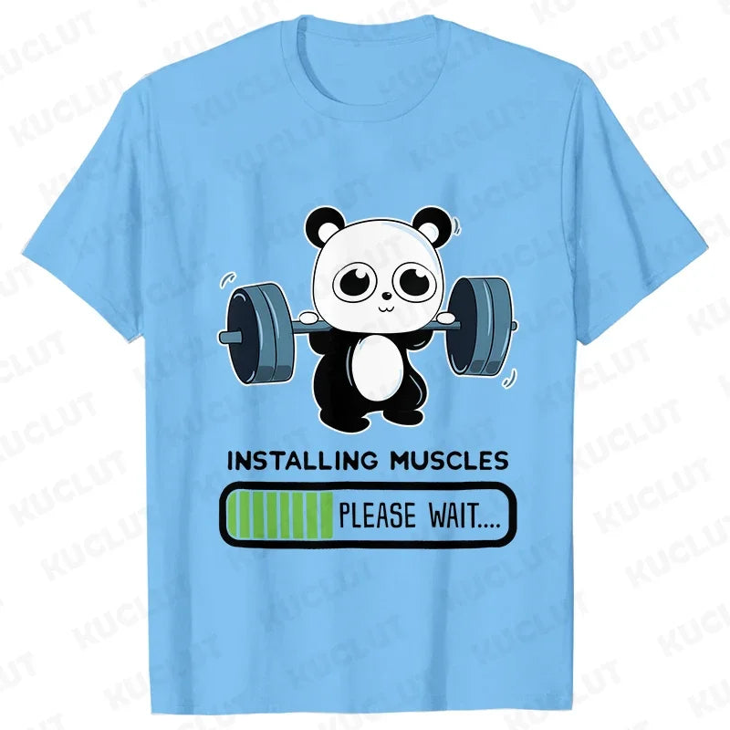 FUNNY PANDA GYM T-SHIRT – CASUAL SUMMER TEE!