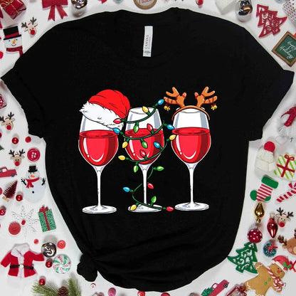 CHRISTMAS WINE T-SHIRT – FUNNY &amp; KAWAII CARTOON TEE!