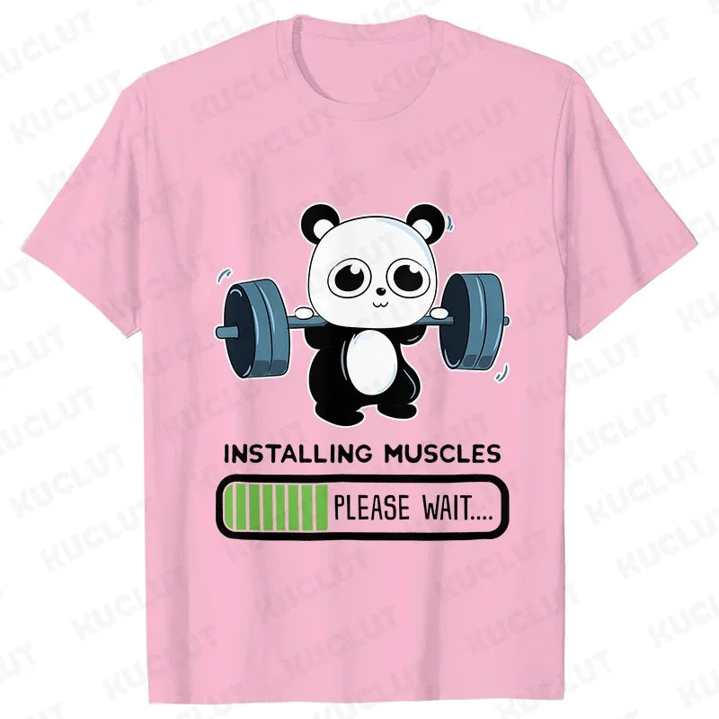 FUNNY PANDA GYM T-SHIRT – CASUAL SUMMER TEE!