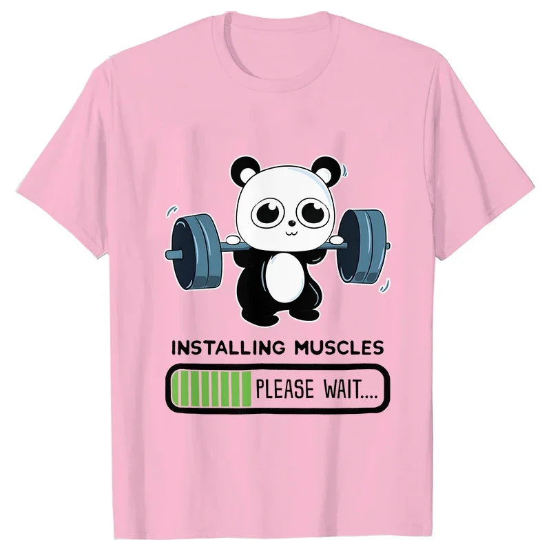 FUNNY PANDA GYM T-SHIRT – CASUAL SUMMER TEE!