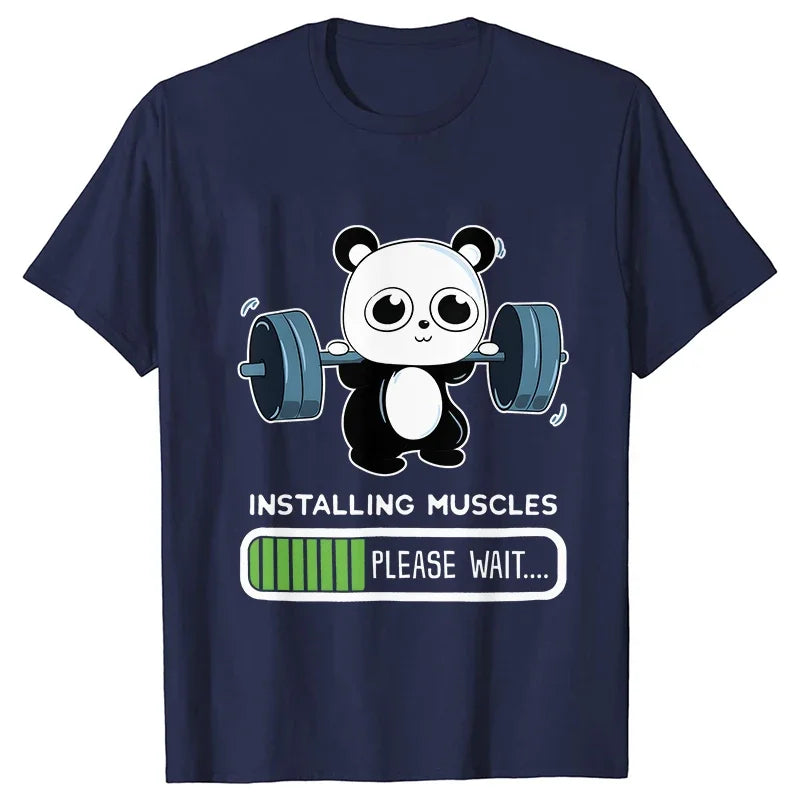 FUNNY PANDA GYM T-SHIRT – CASUAL SUMMER TEE!