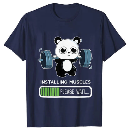 FUNNY PANDA GYM T-SHIRT – CASUAL SUMMER TEE!