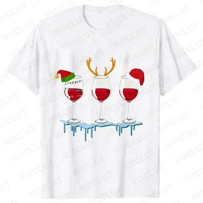 CHRISTMAS WINE T-SHIRT – FUNNY &amp; KAWAII CARTOON TEE!