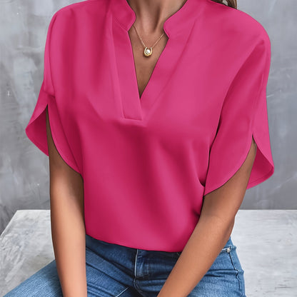 RELAXED V-NECK BLOUSE – CASUAL ELEGANCE WITH A COMFORTABLE FIT!